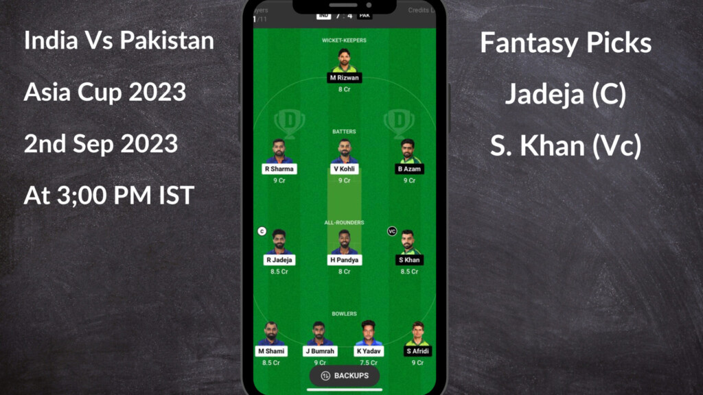 India Vs Pakistan Fantasy Picks