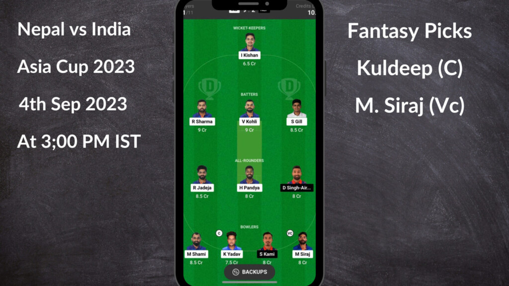 Nepal vs India Fantasy Team